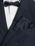 סט מטפחת כיס ועניבה עם דוגמת נקודות