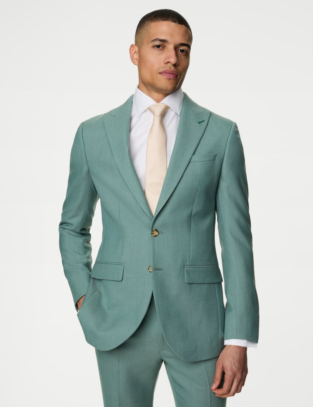 Slim Fit Wool Blend Suit Jacket