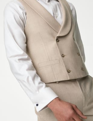 Wool Blend Double Breasted Waistcoat - NZ