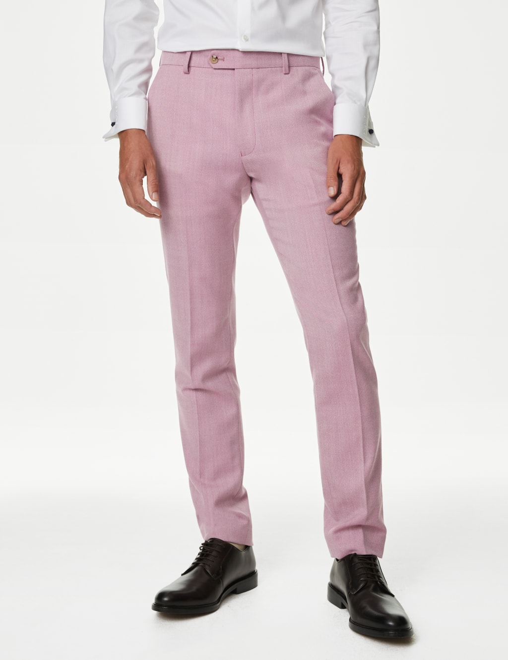 Slim Fit Wool Blend Suit Trousers