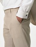 Spodnie do garnituru o kroju slim fit z mieszanki wełny