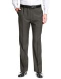 Ultimate Performance Slim Fit Flat Front Twill Trousers with Wool 