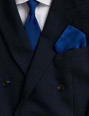 

Mens M&S Collection Slim Tie & Pocket Square Set - Medium Blue, Medium Blue