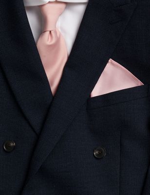 

Mens M&S Collection Slim Tie & Pocket Square Set - Pale Pink, Pale Pink