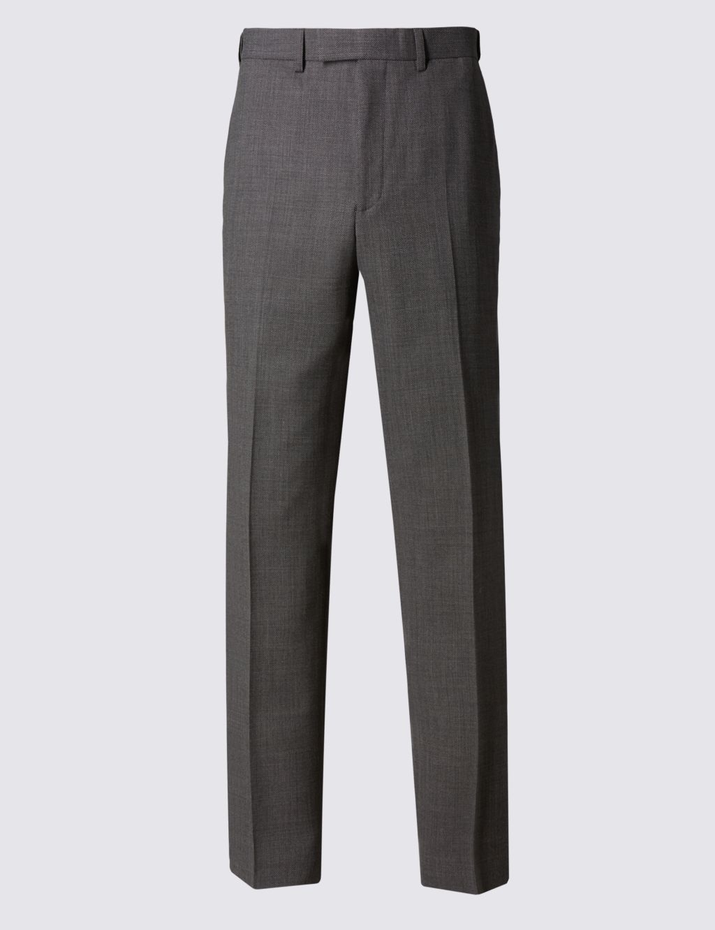 Grey Regular Fit Suit Trousers image 1