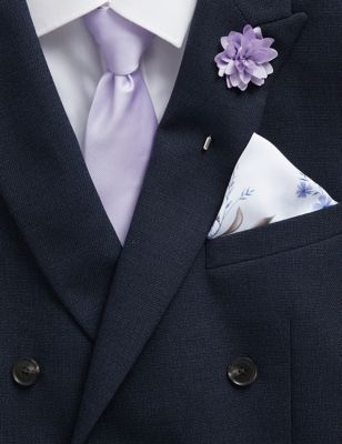 

Mens M&S Collection Floral Tie, Pocket Square & Pin Set - Lilac, Lilac