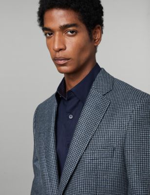 Tailored Fit Wool Rich Check Jacket