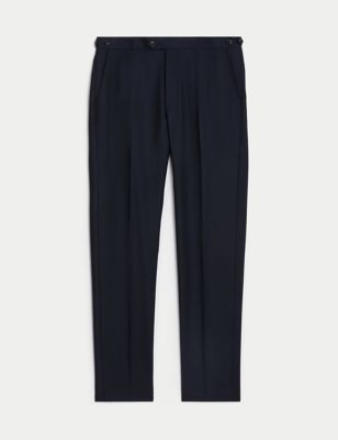 Tailored Fit Pure Wool Twill Suit Trousers