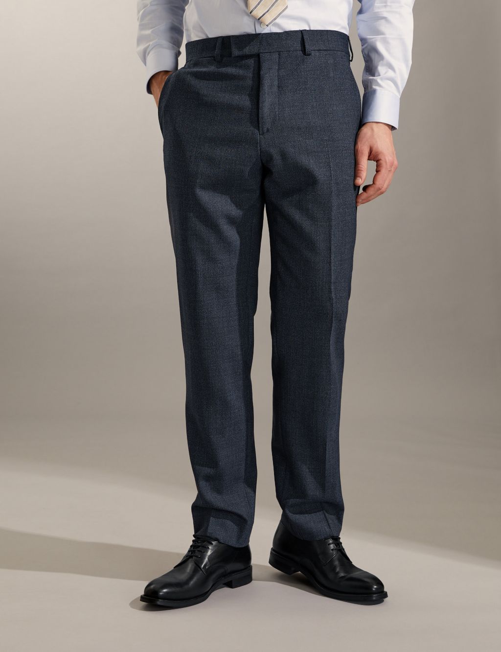 Tailored Fit Bi-Stretch Puppytooth Trousers image 3