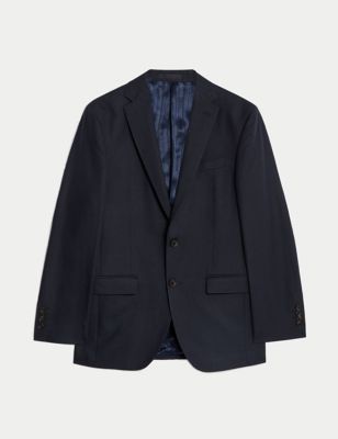 Tailored Fit Linen Blend Suit Jacket