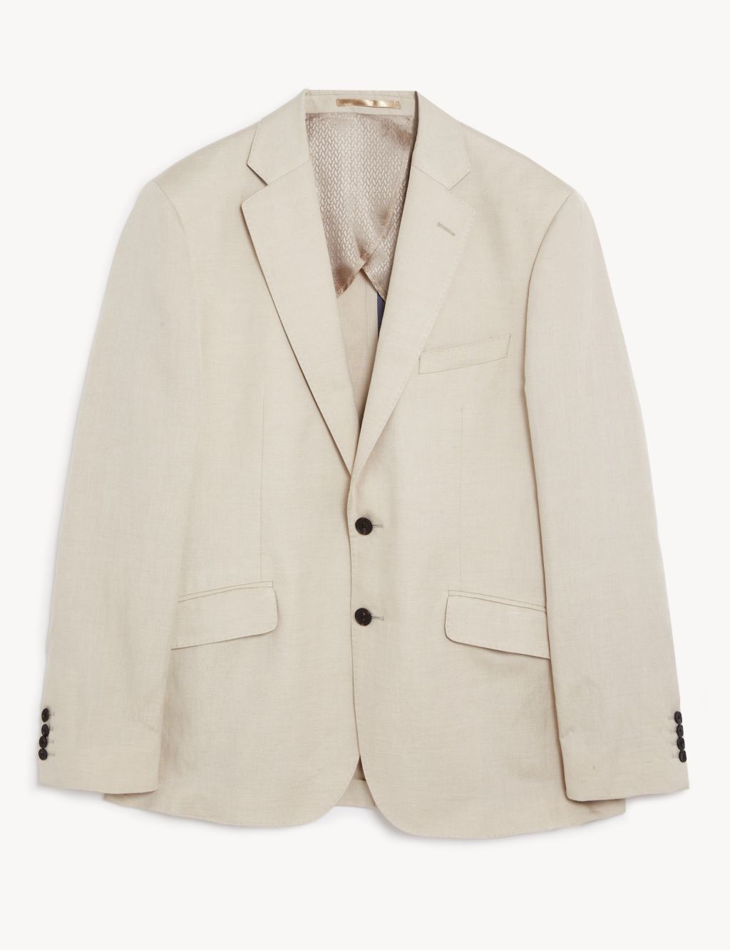 Tailored Fit Italian Silk And Linen Jacket