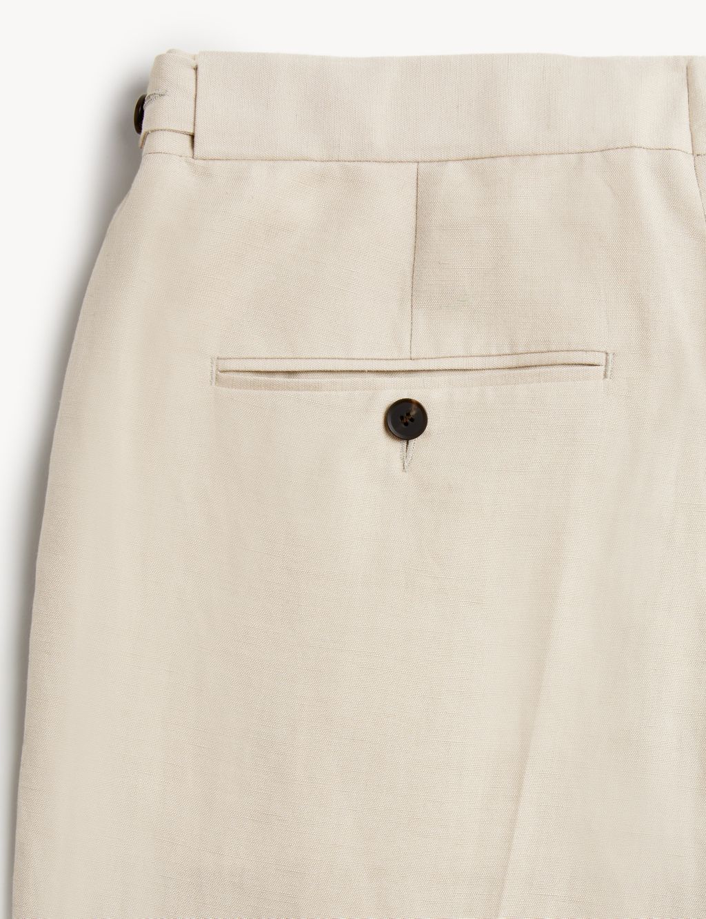 Tailored Fit Italian Silk And Linen Trousers image 9