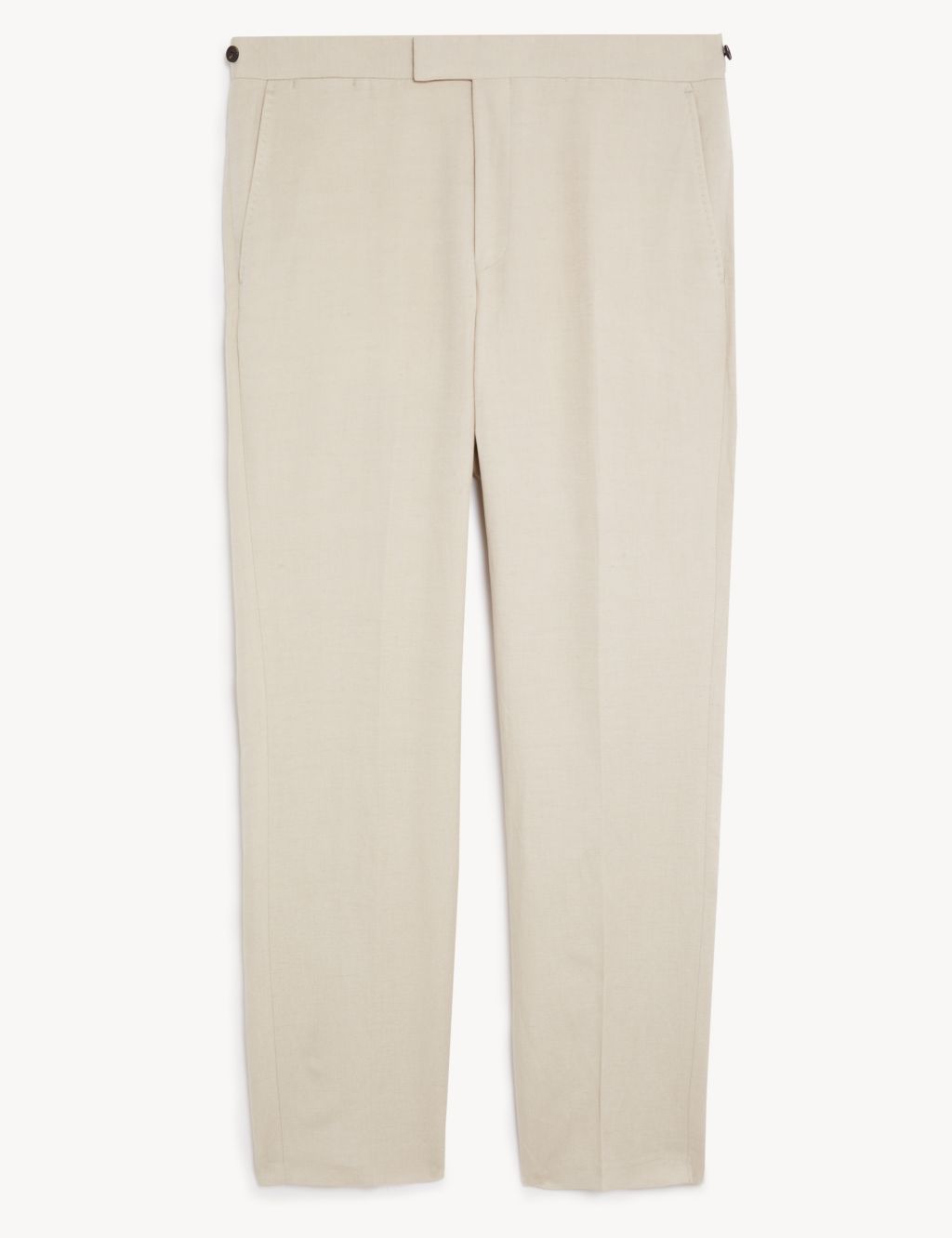 Tailored Fit Italian Silk And Linen Trousers