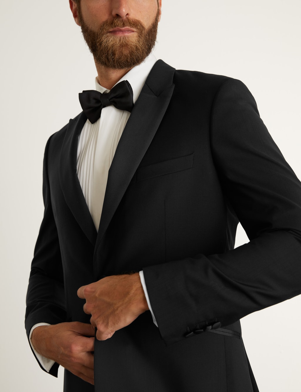 Slim Fit Pure Wool Tuxedo Jacket image 4