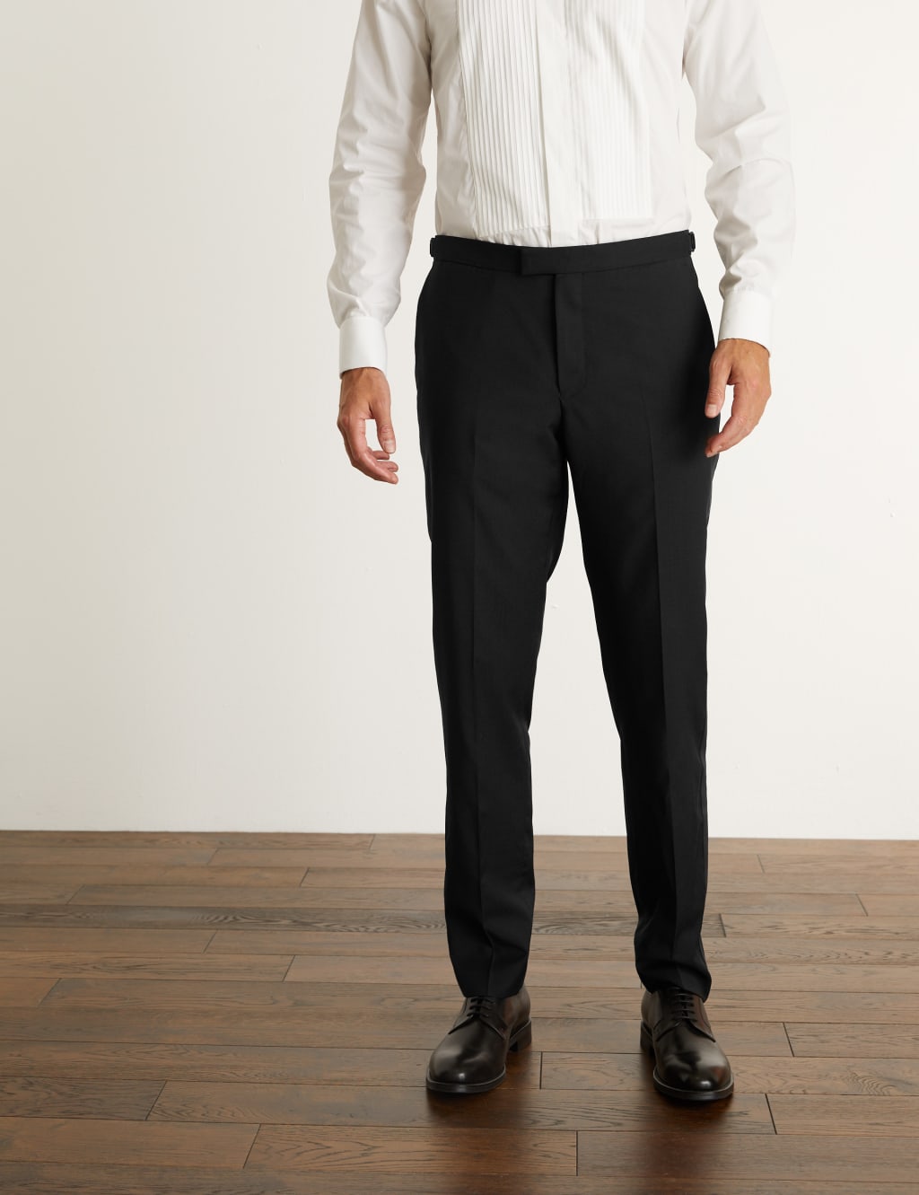 Slim Fit Pure Wool Tuxedo Trousers image 3
