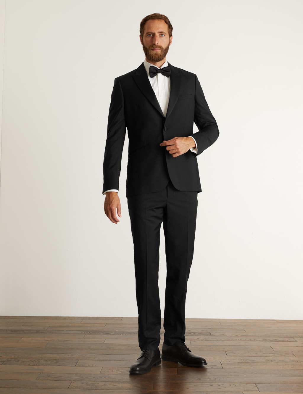 Slim Fit Pure Wool Tuxedo Trousers image 7