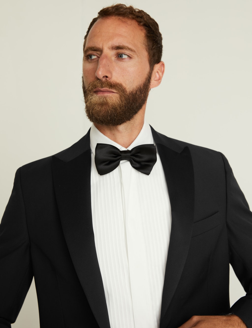 Tailored Fit Pure Wool Tuxedo Jacket image 4