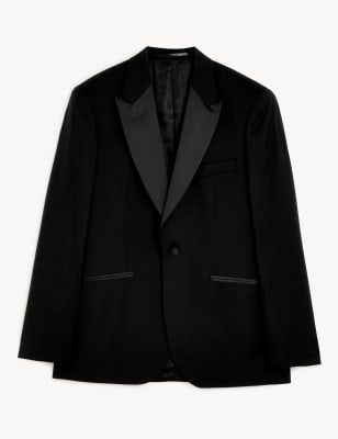 Tailored Fit Pure Wool Tuxedo Jacket