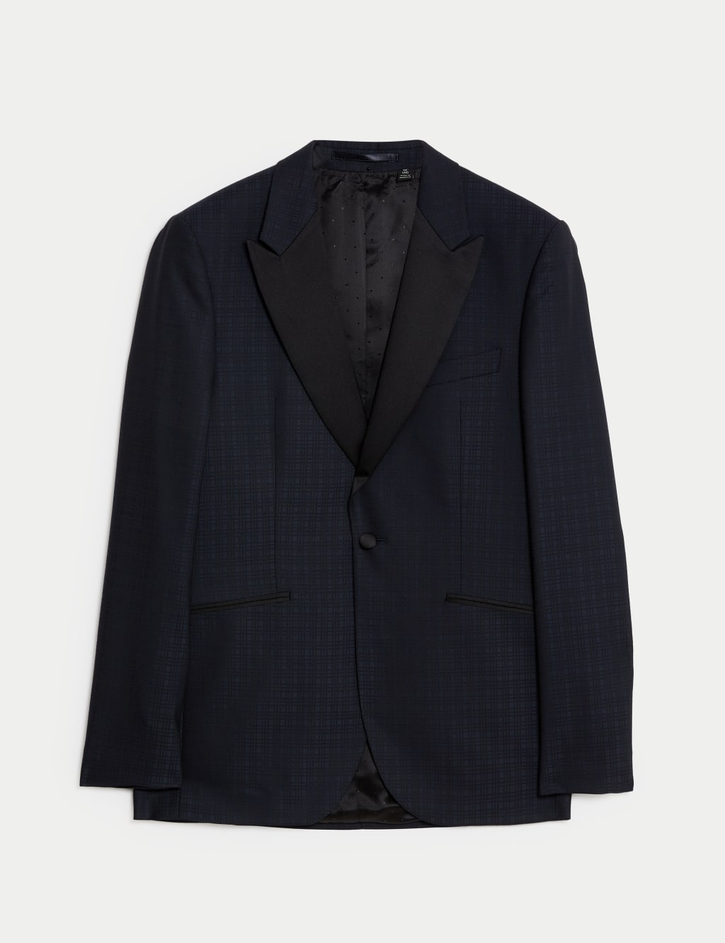 Tailored Fit Pure Wool Jacquard Tuxedo Jacket image 2
