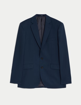 

JAEGER Mens Tailored Fit Pure Wool Twill Jacket - Medium Navy, Medium Navy