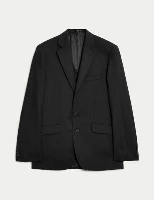 

JAEGER Mens Tailored Fit Pure Wool Twill Jacket - Black, Black