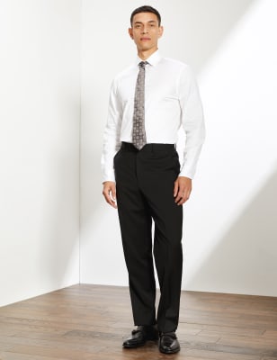 Tailored Fit Pure Wool Twill Trousers