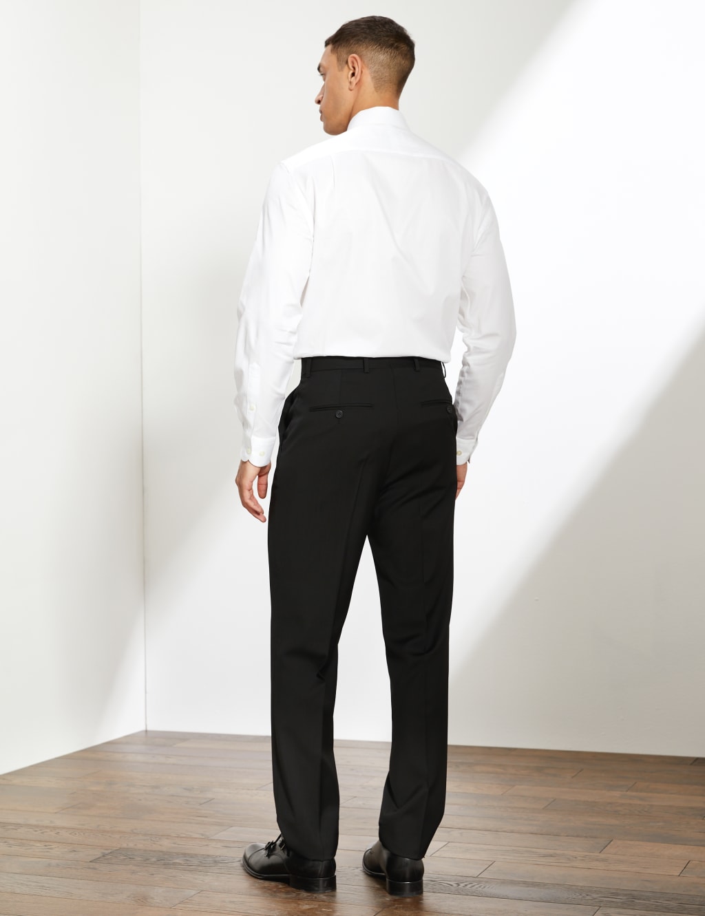Tailored Fit Pure Wool Twill Trousers image 5