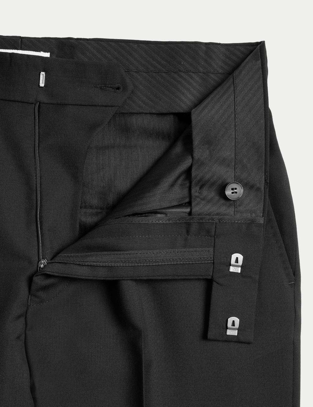 Tailored Fit Pure Wool Twill Trousers image 3