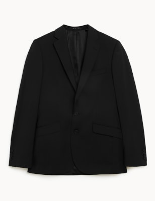 

JAEGER Mens Slim Fit Pure Wool Twill Jacket - Black, Black