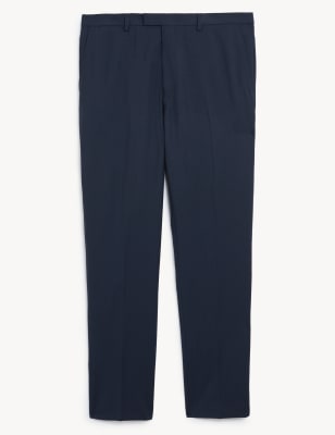 

JAEGER Mens Slim Fit Pure Wool Twill Trousers - Medium Navy, Medium Navy