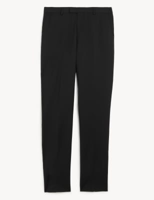 

JAEGER Mens Slim Fit Pure Wool Twill Trousers - Black, Black