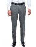 Pure New Wool Flat Front Supercrease™ Striped Trousers