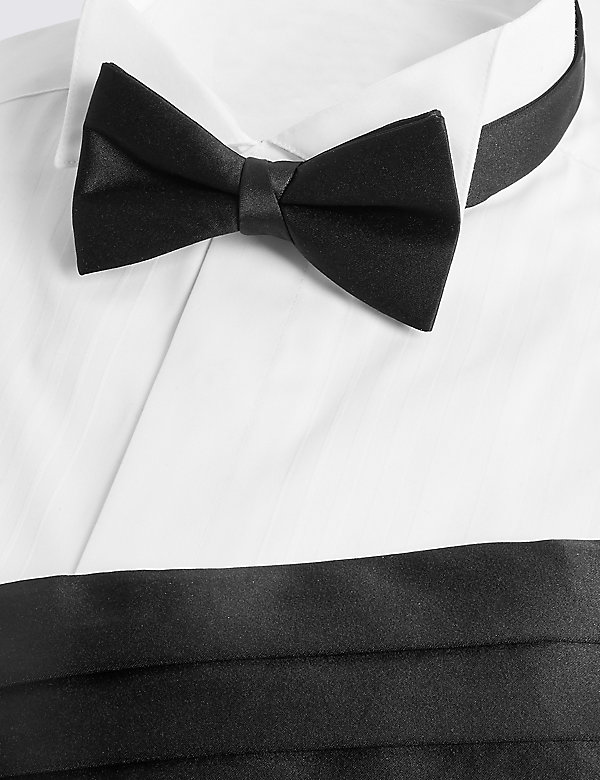French Greg Fancy 4 Pleat #44 Used  Bow Tie & Cummerbund Set 