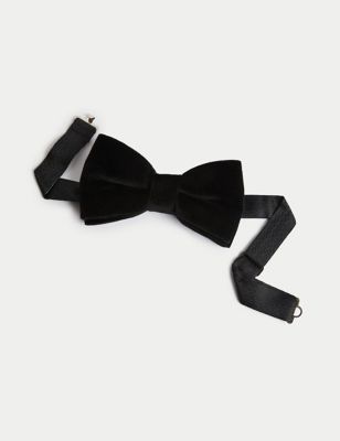 Jaeger Men's Velvet Bow Tie - Black, Black