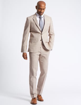 Mens Linen 3 Piece Suit Swim Suit