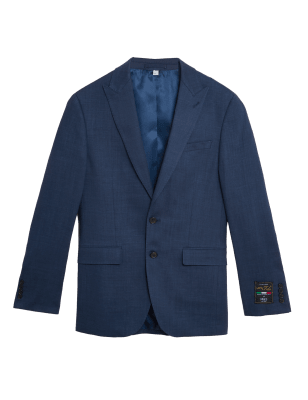 

Mens M&S Collection Tailored Fit Italian Linen Miracle™ Jacket - Dark Blue, Dark Blue