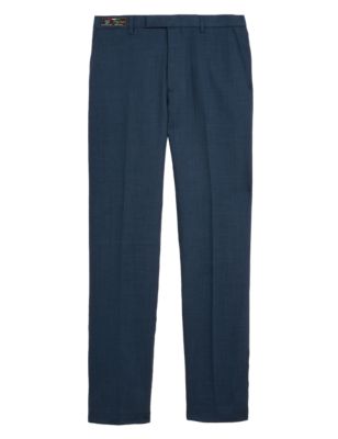 

Mens M&S Collection Tailored Fit Italian Linen Miracle™ Trousers - Dark Blue, Dark Blue