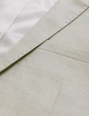 

Mens M&S Collection Slim Fit Italian Linen Miracle™ Jacket - Light Natural, Light Natural