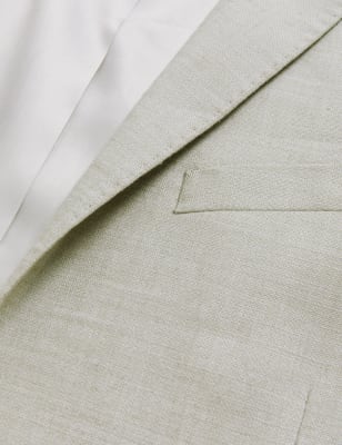 

Mens M&S Collection Auf Figur angepasste Miracle™-Jacke aus italienischen Leinen - Light Natural, Light Natural