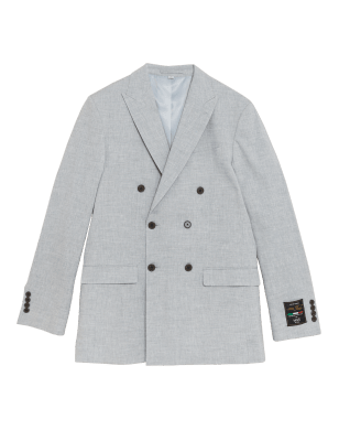 

M&S Collection Chaqueta de corte sastre italiana Linen Miracle™Mens - Grey, Grey