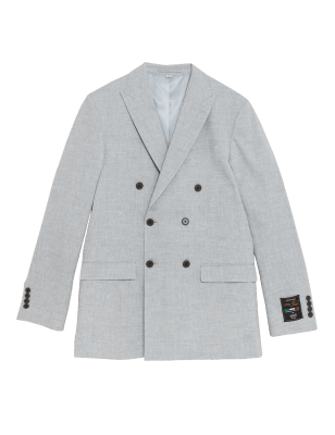 

Mens M&S Collection Tailored Fit Italian Linen Miracle™ Jacket - Grey, Grey