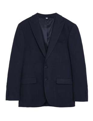 

M&S Collection Chaqueta ajustada italiana Linen Miracle™Mens - Dark Navy, Dark Navy