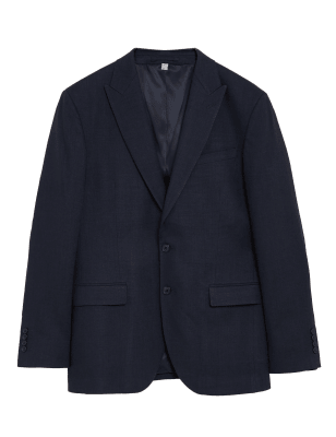 

Mens M&S Collection Tailored Fit Italian Linen Miracle™ Jacket - Dark Navy, Dark Navy