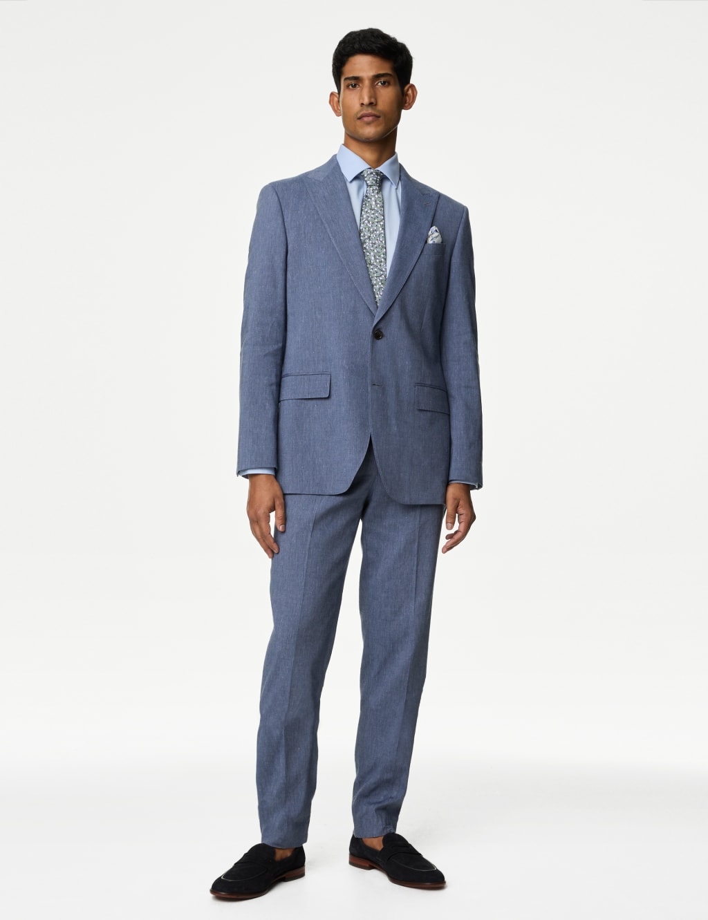 Tailored Fit Linen Rich Suit Jacket image 5