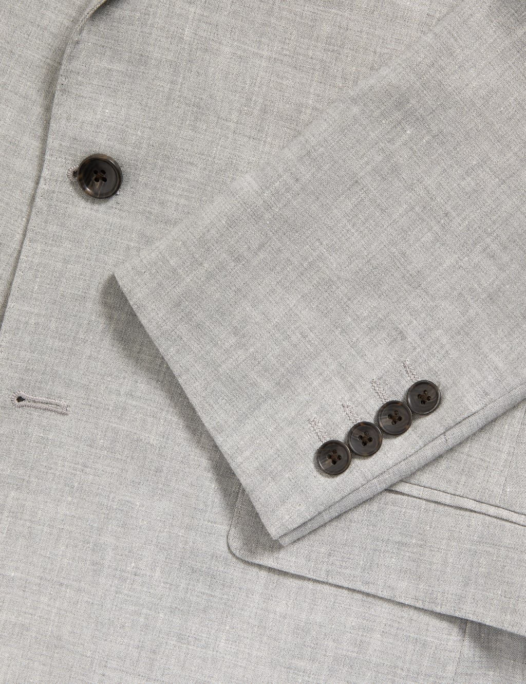 Tailored Fit Linen Rich Suit Jacket image 8