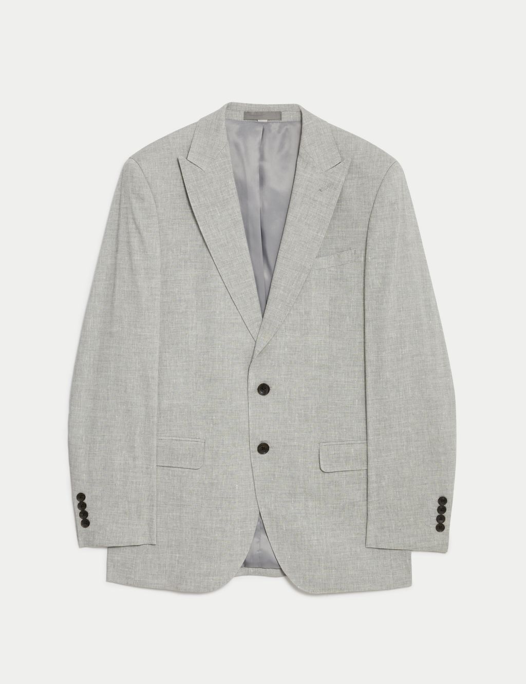 Tailored Fit Linen Rich Suit Jacket image 2