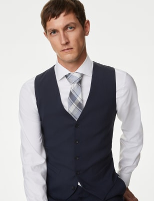 

Mens M&S Collection Italian Linen Miracle™ Waistcoat - Navy, Navy