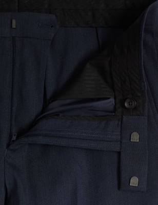 

M&S Collection Pantalón slim italiano Linen Miracle™Mens - Navy, Navy
