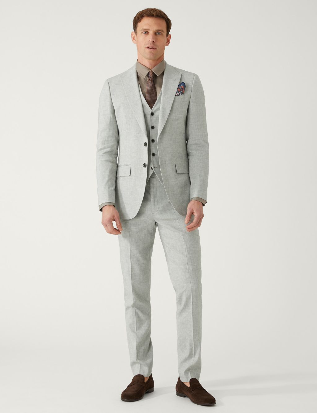 Slim Fit Italian Linen Miracle™ Suit Trousers image 5