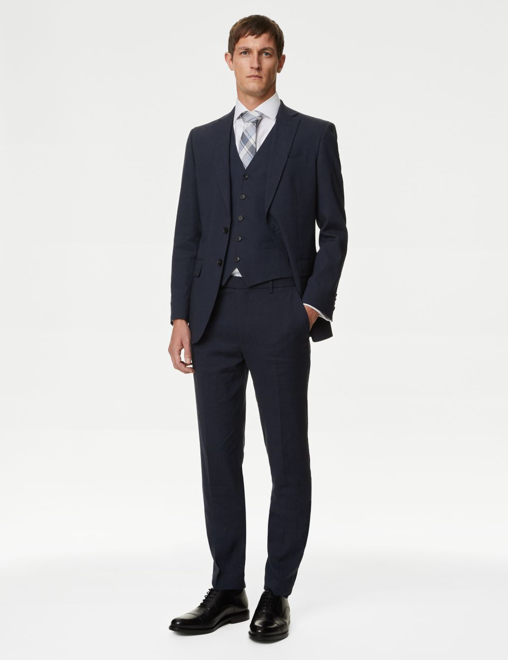 Tailored Fit Italian Linen Miracle™ Suit Trousers image 5